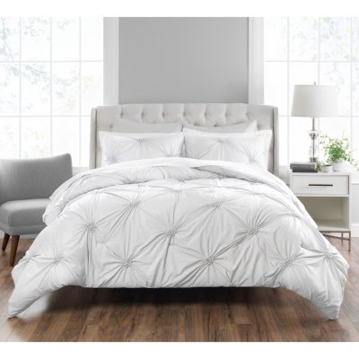 Nicole Miller 3 Piece Claire Comforter Set White Assorted Sizes Sam S Club