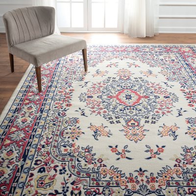 Home Dynamix Area Rug, Assorted Designs & Sizes:- 8'x10', Ivory/Red