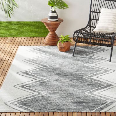 Nicole Miller New York Patio Sofia Leon Indoor/Outdoor Area Rug -  Ivory/Gray - Sam's Club