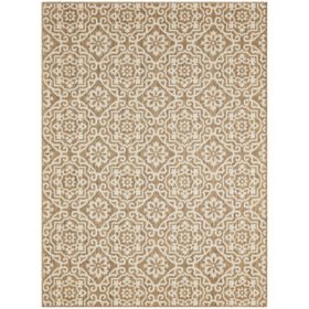 Nicole Miller New York Patio Country Danica Transitional Geometric Indoor/Outdoor Area Rug - Brown/Beige