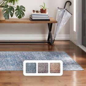 Everwash Callaghan Edith Washable Area Rug (Assorted Colors & Sizes)