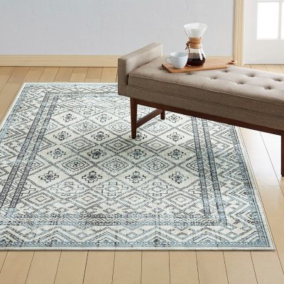 Everwash Treasure Cambria Washable Area Rug, Beige/Blue (Assorted Sizes)