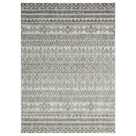 Nicole Miller New York Patio Country Odina Southwest Tribal Indoor/Outdoor Area Rug - Taupe/Ivory