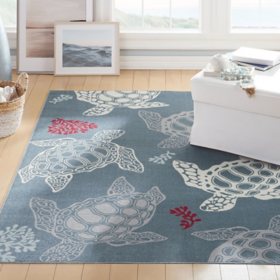Home Dynamix Sea Turtle Indoor/Outdoor Area Rug, Assorted Colors and Sizes