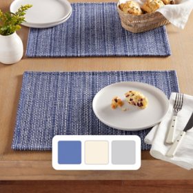 Sur La Table 8-Pack Cotton Placemat Set, Assorted Colors