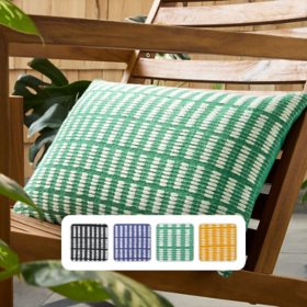 Town & Country Terra Alara Textured Geo Stripe Indoor/Outdoor Decorative Pillow, Choose Size