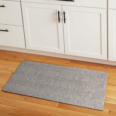 Town & Country Basics Pax Herringbone Textured Machine Washable Area Rug:- 2'11'x4'11', Grey, Rectangle