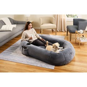 Snuggle Cuddler Oversized Plush Human Dog Bed, Assorted Sizes and Colors
