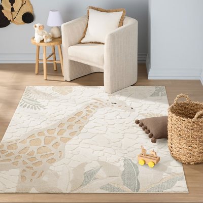 Town & Country Play Eternal & Medina Kids Area Rug Collection:- Jungle Giraffe, 5'2'x7'2'