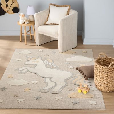 Town &amp; Country Play Eternal &amp; Medina Kids Area Rug Collection:- Unicorn Dreams, 7'10'x10'2'