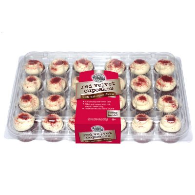 Two-Bite Mini Red Velvet Cupcakes (24 ct.) - Sam's Club