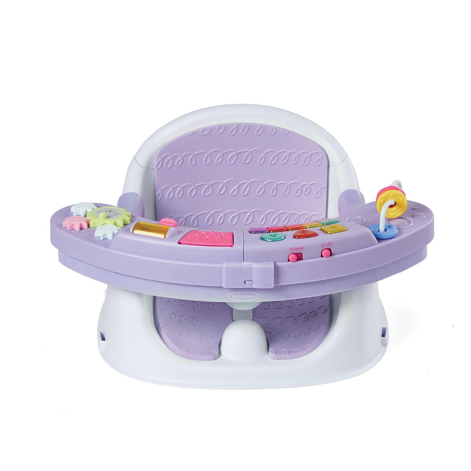 Infantino Music & Lights 3-in-1 Discovery Seat & Booster, Lavender