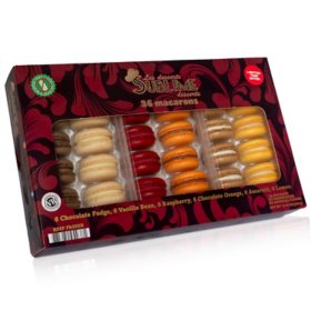 Sublime Desserts Macarons Assorted Flavors, Frozen, 36 ct.