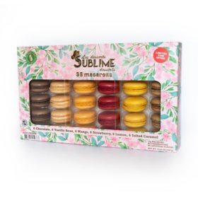Sublime Desserts Macarons, Assorted Flavors, 36 ct.