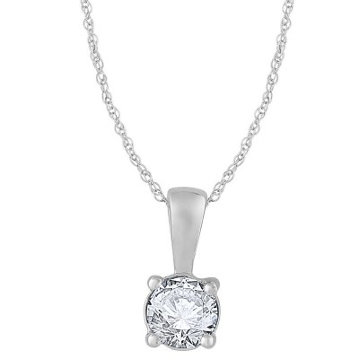 Pear Cut Sapphire and Diamond Pendant in 14K White Gold - Sam's Club