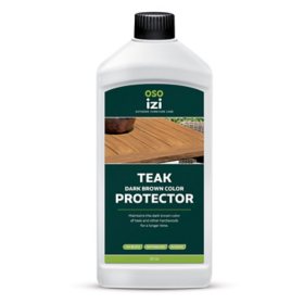 oso izi Teak Wood Dark Brown Color Protector, 33 oz