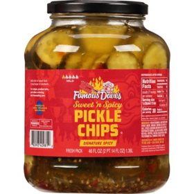 Famous Dave's Sweet 'n Spicy Pickle Chips, 46 oz.