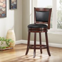Marion 24" Cushion Back Swivel Stool, Assorted Colors