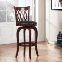 Marion 29" Scroll Back Swivel Stool, Assorted Colors