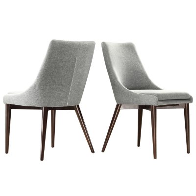 Dark gray upholstered dining chairs hot sale