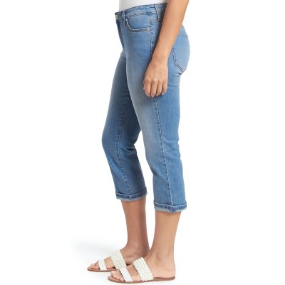 Ex Nine West Women's Chrystie Slim Straight Cuff Capri Cropped Jeans Size 4-16 