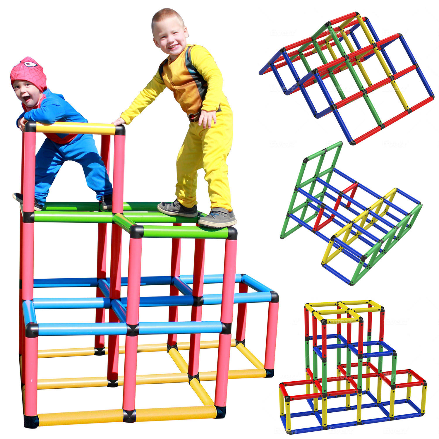 Funphix Create and Play Life Size Structures, Climbing Gyms