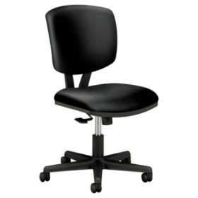 HON Volt Series Leather Task Chair, Black 
