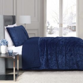 Christian Siriano Luxury Velvet Quilt Set Assorted Colors