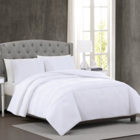 Christian Siriano Ruched Stripe Comforter Set Assorted Colors And