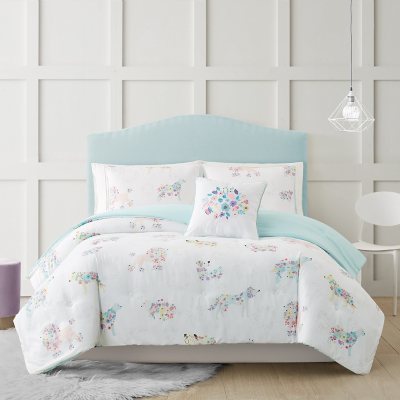 Bright Floral Print Kids' Comforter Set