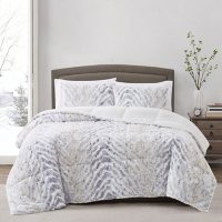 Christian Siriano New York Faux Fur 3-Piece Comforter Set (Assorted Sizes and Colors)
