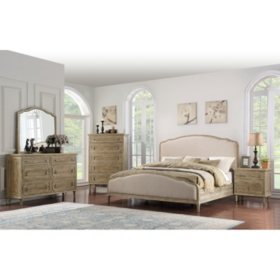 Interlude Curved Upholstered Bedroom Set Assorted Sizes Sam S Club