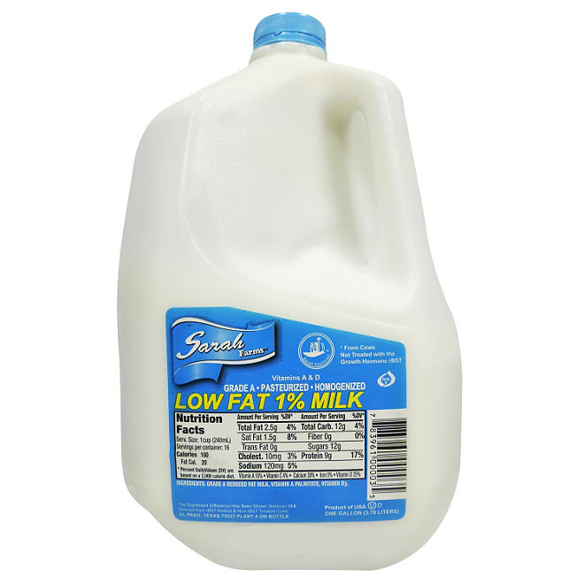 Sarah Farms 1%  Low Fat Milk (1 gallon)