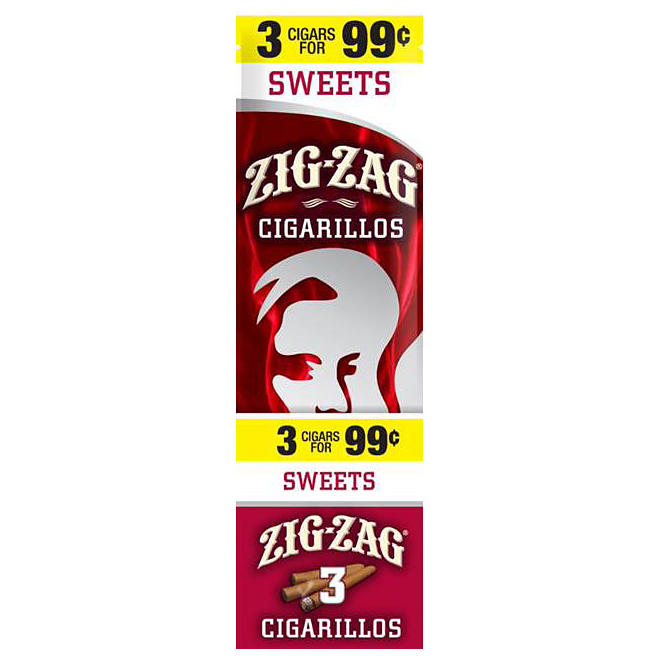 Zig Zag Sweets Cigarillos Prepriced 3 for $0.99 (3 pk., 15 ct.)