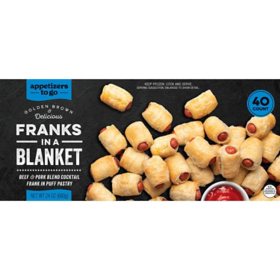 Appetizers To Go Franks in a Blanket, Frozen, 40 ct.