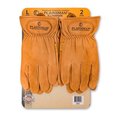 Plainsman Premium Cabretta Brown Leather Gloves (1Pairs)