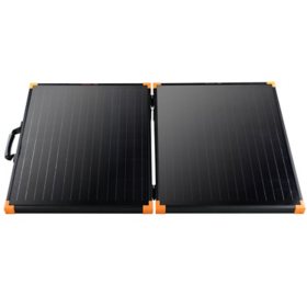 FLEXSOLAR G100 100W Foldable Monocrystalline Portable Rigid Solar Panel Suitcase with Kick Stand