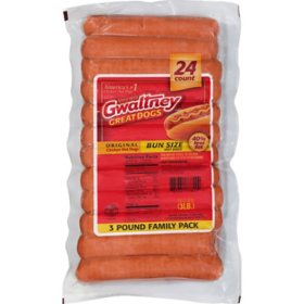 Gwaltney Original Chicken Hot Dogs Family Pack (24 ct.)