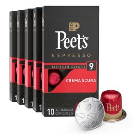 Peet's Coffee Crema Scura Intensity 9 Medium Roast Pods, 50 ct.