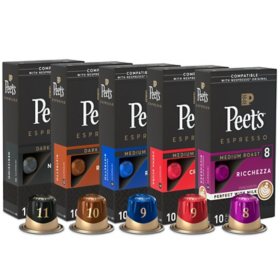 Peets Coffee Variety Capsules 10 ct. per pk., 5 pk.