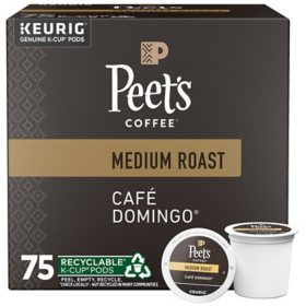 Peet's Coffee Medium Roast K-Cup Pods, Café Domingo 75 ct.