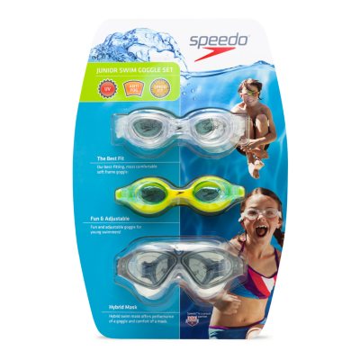 speedo youth goggles 3 pack