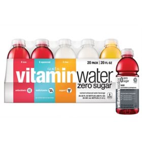 Glaceau Vitaminwater Zero Nutrient Enhanced Water Variety Pack 20 fl. oz., 20 pk.