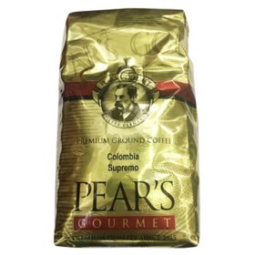 PEAR'S GOURMET Premium Ground Coffee, Colombia Supremo 32 oz.
