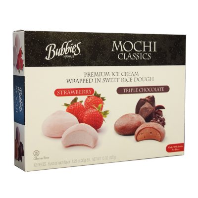Bubbies Mochi Ice Cream Variety Pack (12 pieces) - Sam's Club
