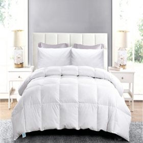 Blue Ridge White Goose Feather Comforter And Quilted Pillow Set 2