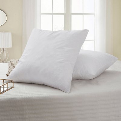 Puredown White Feather Pillows for Sleeping, Square Bed Pillows 12 x 20  inch, 18 x 18 inch, 20 x 20 inch, 26 x 26 inch, Set of 2