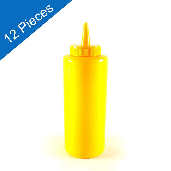 Squeeze Bottle - Yellow - 12 pk.