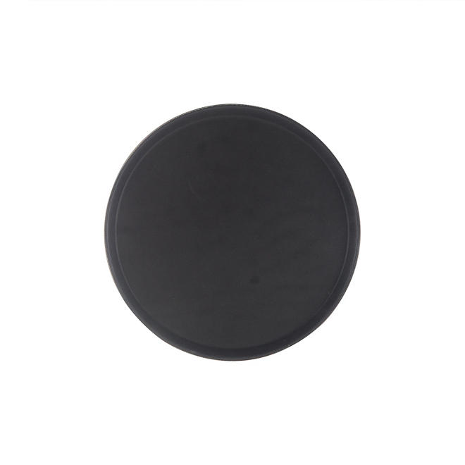 16" Round Rubber-Lined Serving Tray - Black