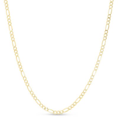 LFIG120-20 Lite Figaro Necklace in 14K Yellow Gold- 4.7mm, 24':- 4.7mm, 24'